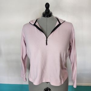 Land's End Pink Pullover Fleece